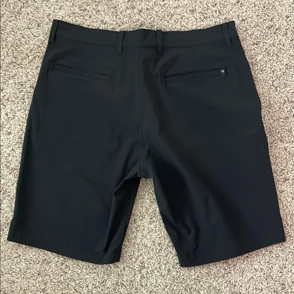 Callaway Black Flat Front Tailored Shorts - Picture 2 of 8